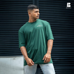 BRAYLEY Legacy Mens Oversized Tee - Army Green